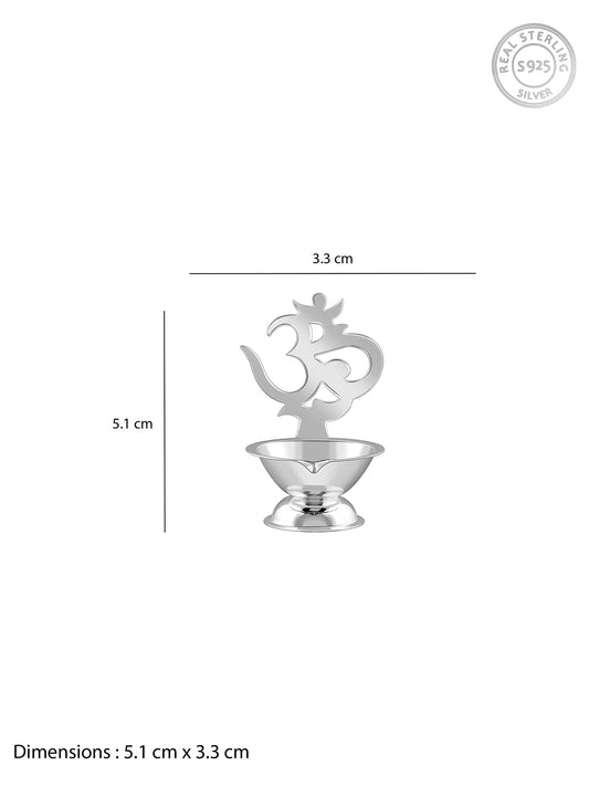 Silver Omkar Diya