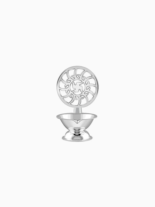 Silver Swastika Diya