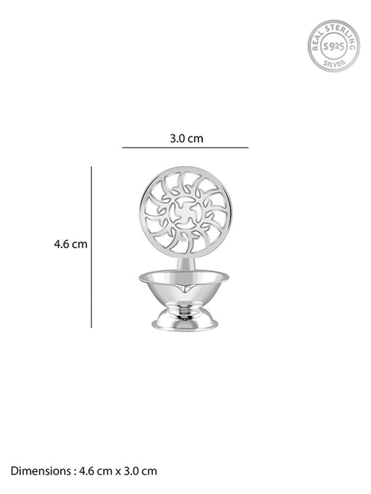 Silver Swastika Diya