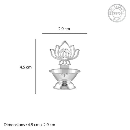 Silver Padma Diya