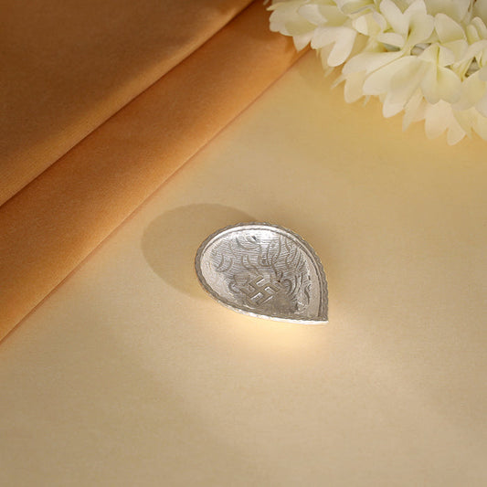 Silver Swastik Diya
