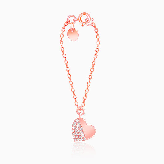 Rose Gold Heart Watch Charm