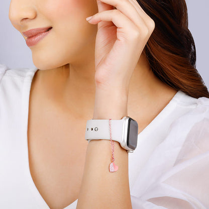 Rose Gold Heart Watch Charm
