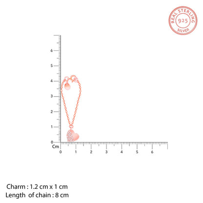 Rose Gold Heart Watch Charm