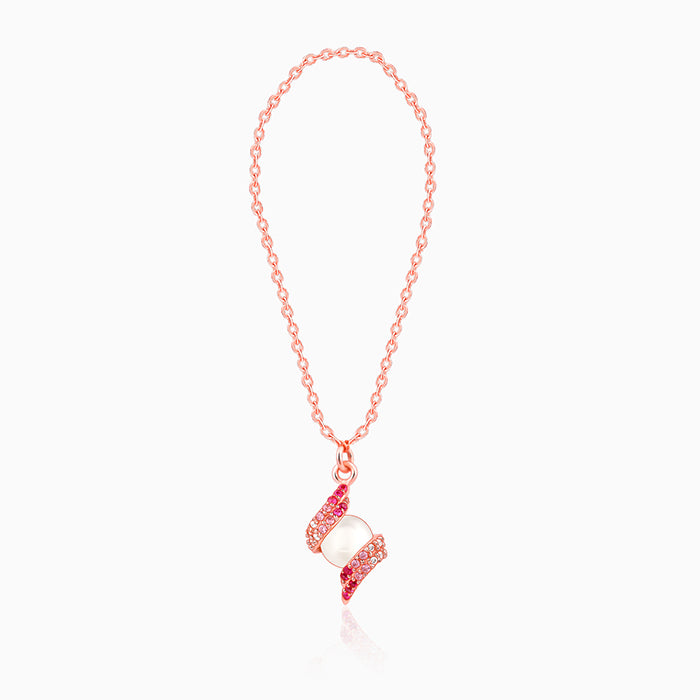 Rose Gold Pearl Drop Watch Charm