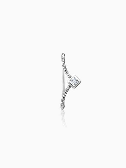 Silver Zircons Watch Charm