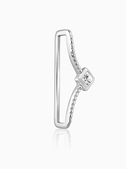 Silver Zircons Watch Charm