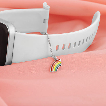 Silver Be A Rainbow Watch Charm