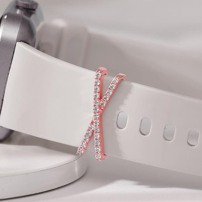 Rose Gold Cross Watch Band - view 2