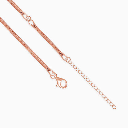 Rose Gold Venetian Box Waist Chain