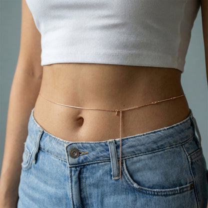 Rose Gold Venetian Box Waist Chain