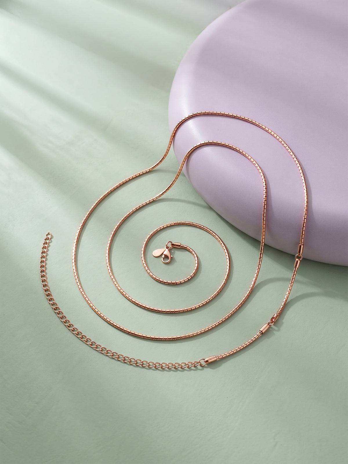 Rose Gold Venetian Box Waist Chain