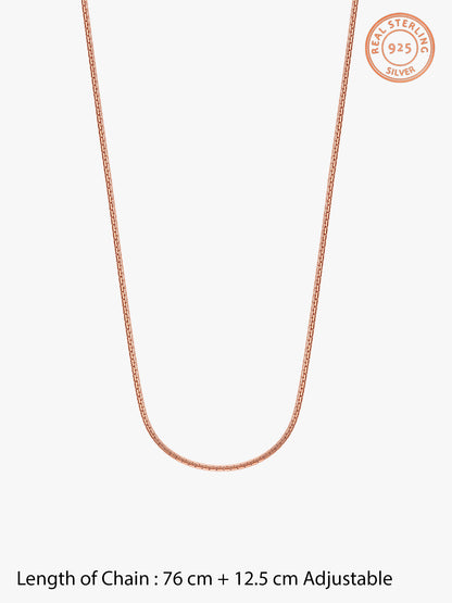 Rose Gold Venetian Box Waist Chain