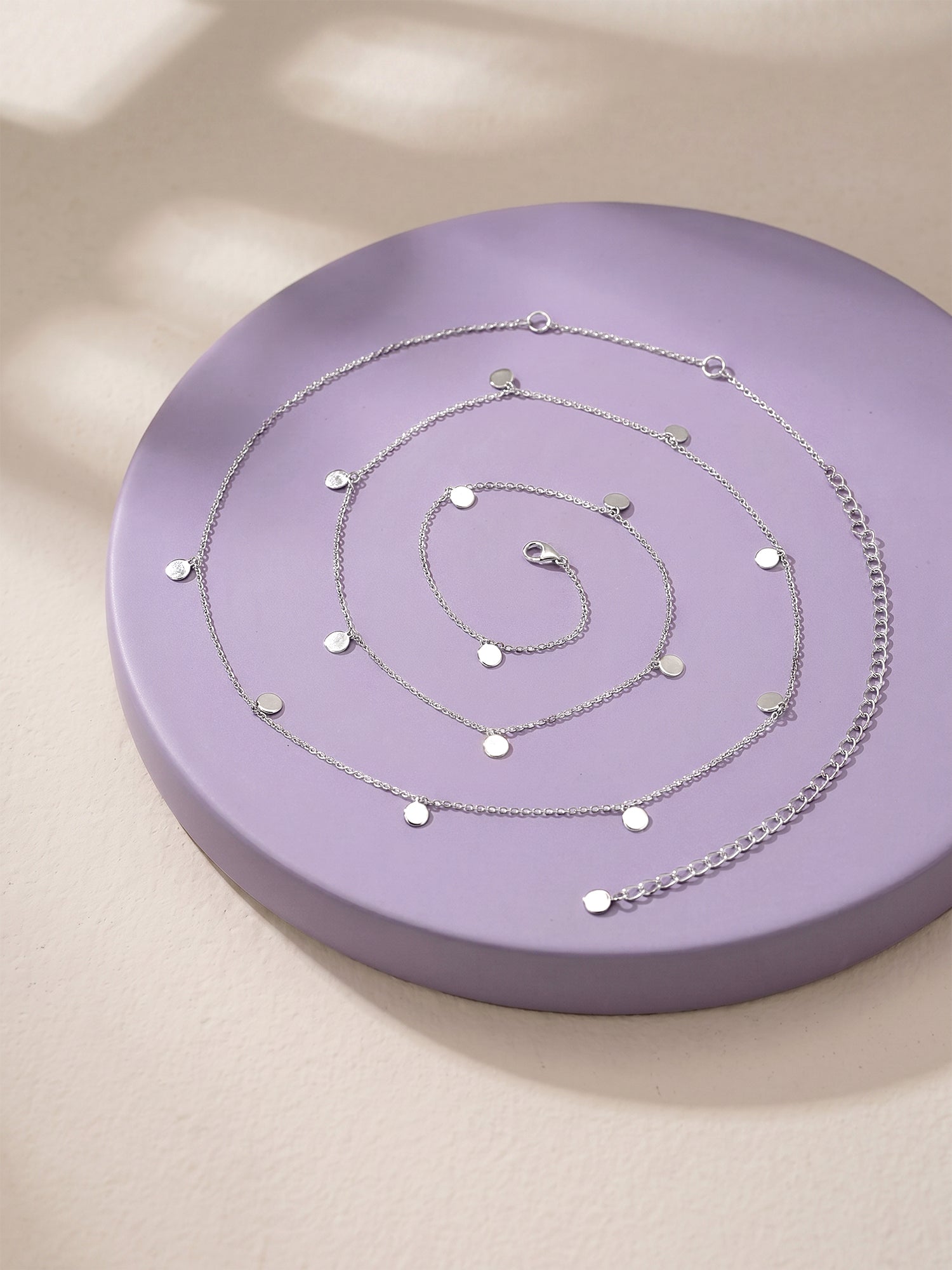 Silver Disc Charm Waist Chain
