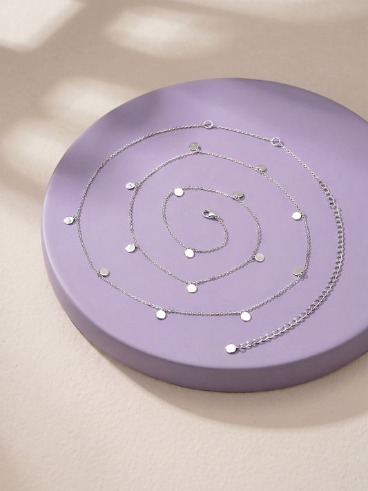 Silver Disc Charm Waist Chain