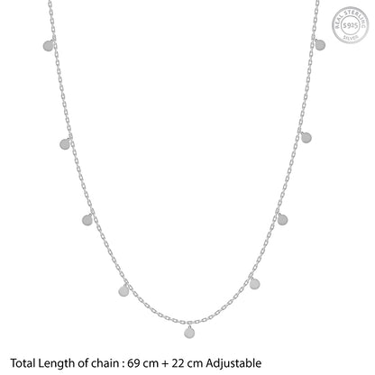 Silver Disc Charm Waist Chain
