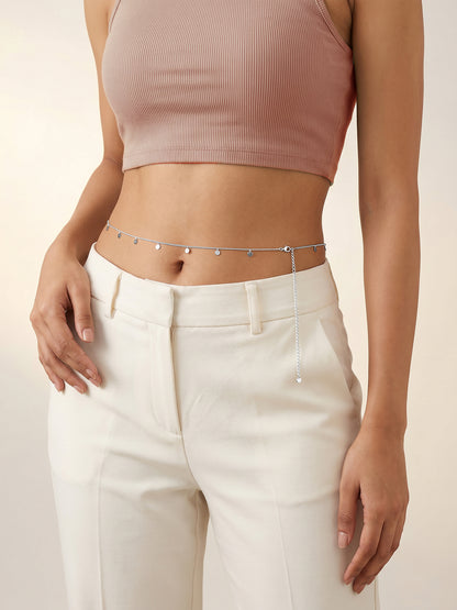 Silver Disc Charm Waist Chain