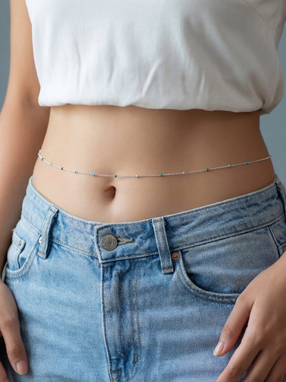 Silver Rainbow Waist Chain