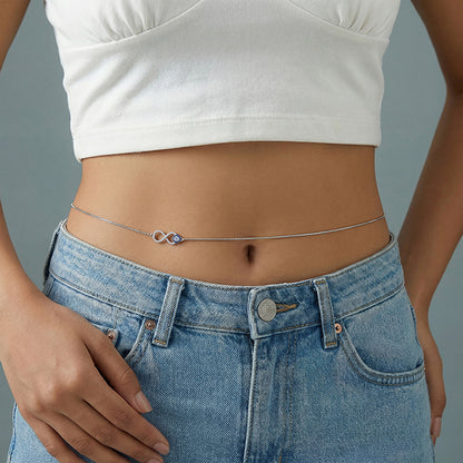 Silver Azure Infinity Waist Chain