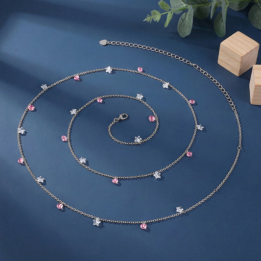 Silver Satellite Beads Waist Chain