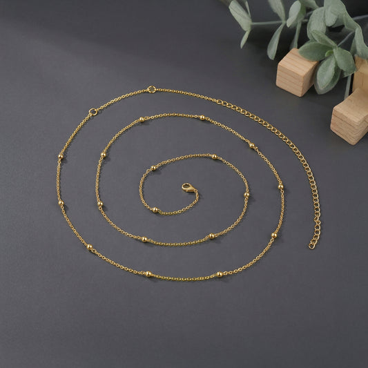 Golden Station Bead Waist Chain