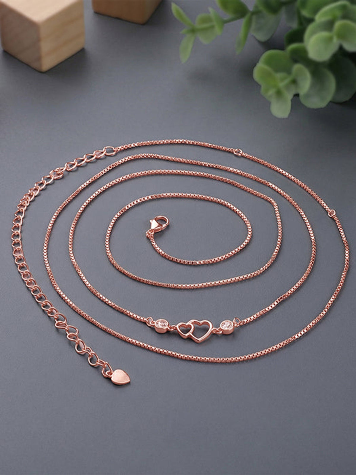 Rose Gold Roselle Heart Waist Chain