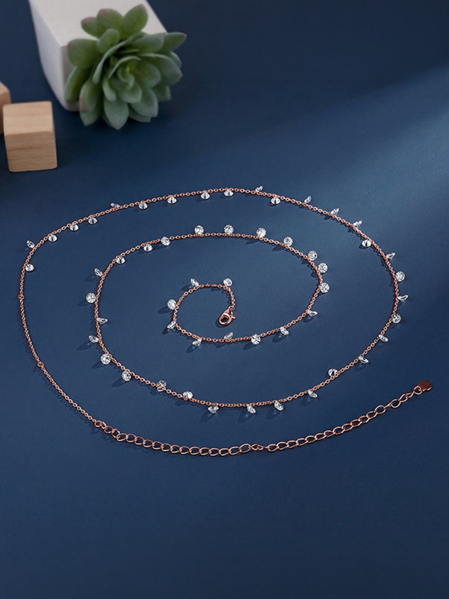 Rose Gold Rosara Gleam Waist Chain