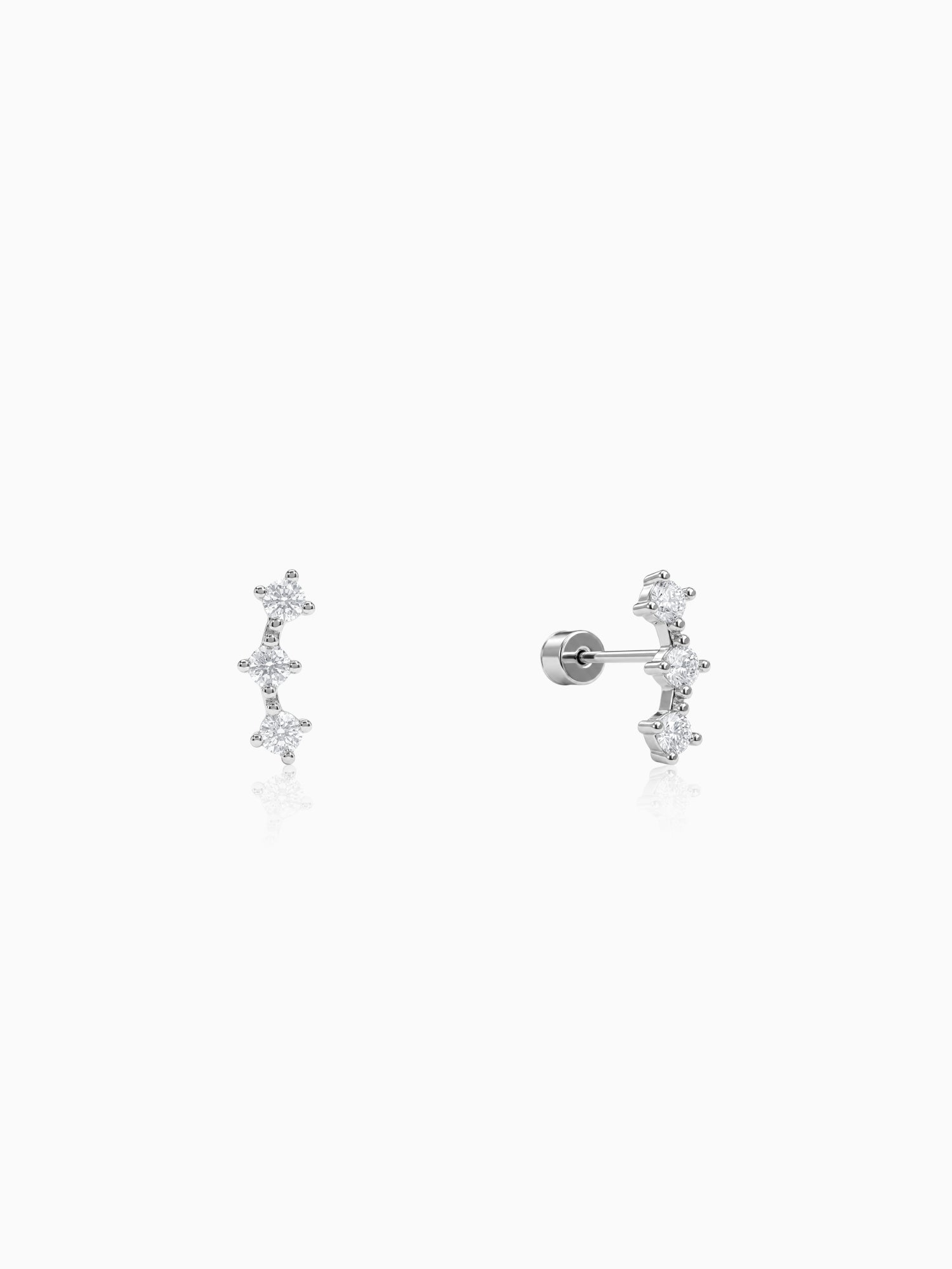 Silver Thria Ear Piercings