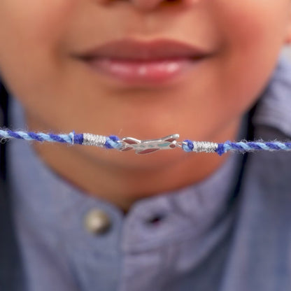 Silver Plane Kids Rakhi