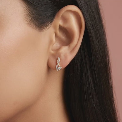 Gold Rising Style Lab Grown Diamond Earrings