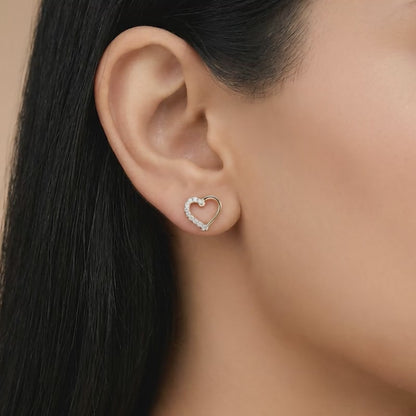 Gold Luminous Hearts Lab Grown Diamond Earrings