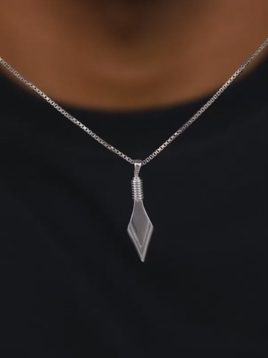 Aditya Roy Kapur Silver Kite Pendant with Box Chain For Him