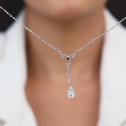 Silver Heart in Heart Necklace