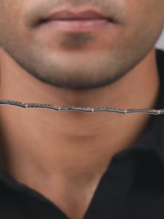 Silver Lattice Bracelet For Him