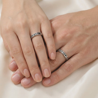 Silver Endless Love Couple Rings