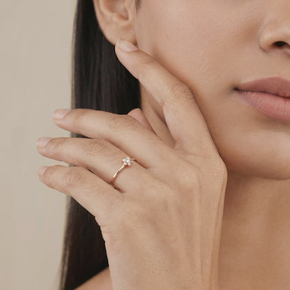 Rose Gold Lustre Blossom Ring