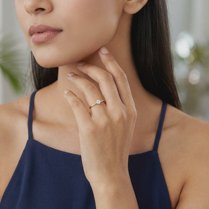 Gold Aurora Spark Lab Grown Diamond Ring (Size 12)