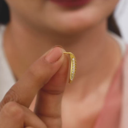 Golden Wavelet Earrings