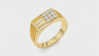 Golden Square in Rectangle Ring For Him