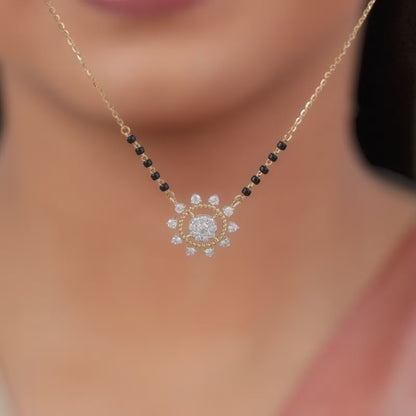 Gold Pratyusha Lab Grown Diamond Mangalsutra