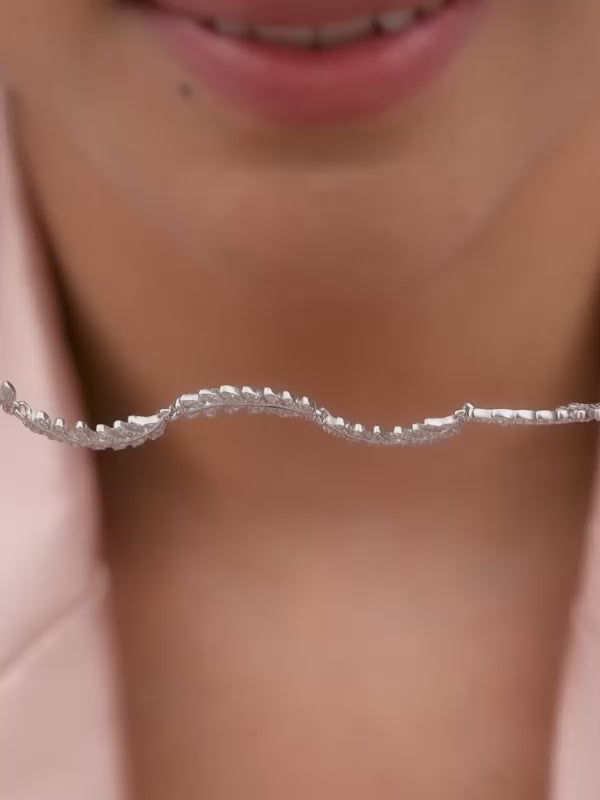 Silver Woven Leaf Bracelet