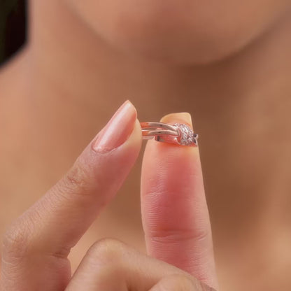 Rose Gold Promise Knot Ring