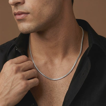 Silver Triple Box Chain for Him