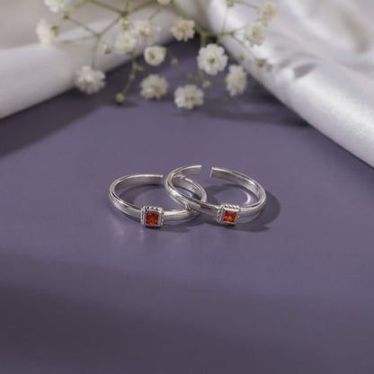 Silver Chempaka Toe Rings