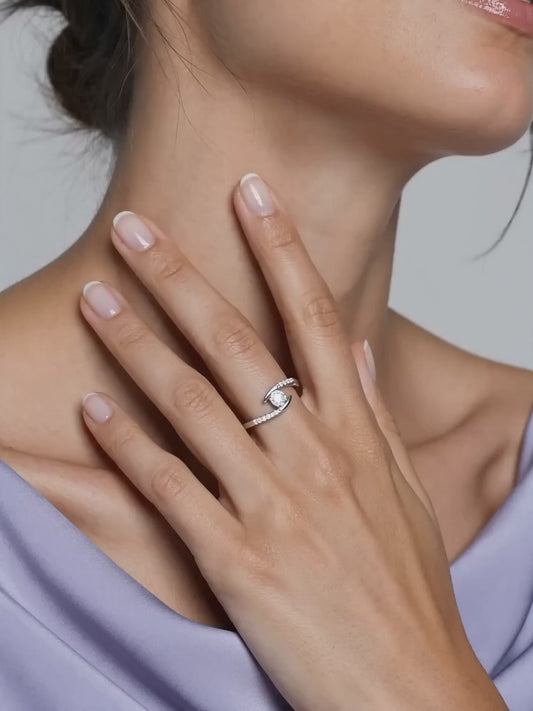 Silver Solitaire Grace Ring