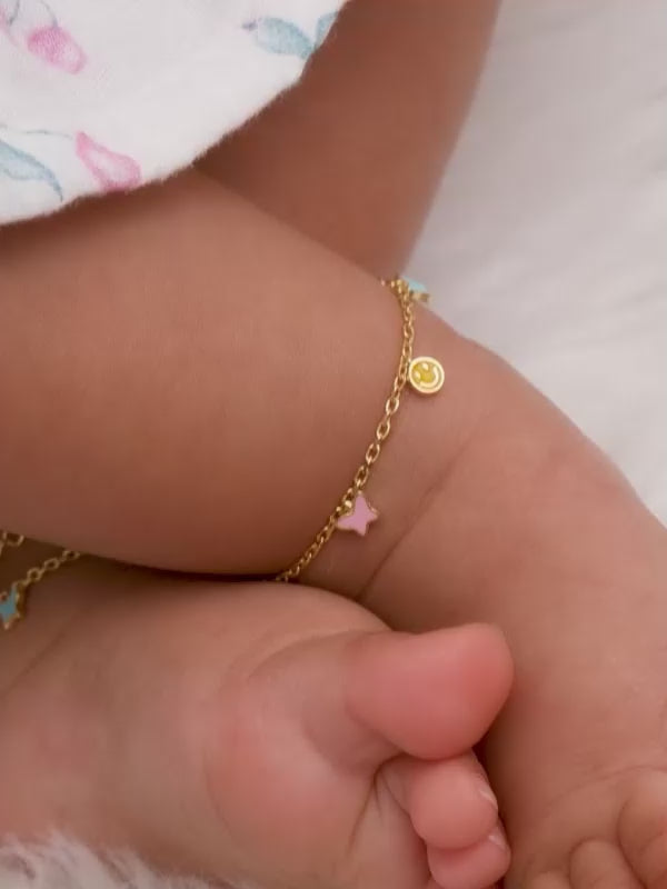 Golden Smile Star Kids Anklet (0-1 years)
