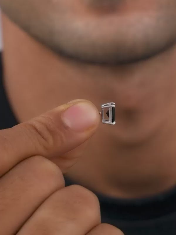 Silver Black Shadow Stud For Him