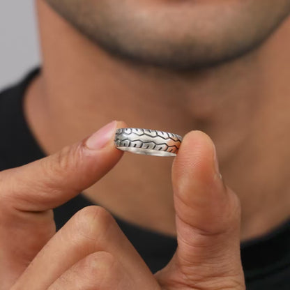 Oxidised Silver Classic Wonder Ring For Him