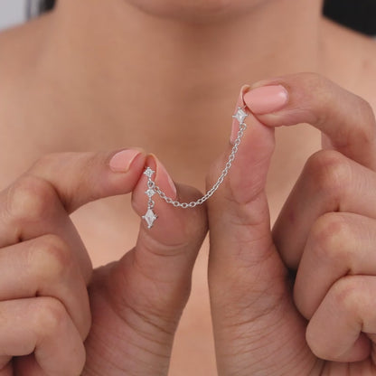 Silver Cascade Dangle Earrings