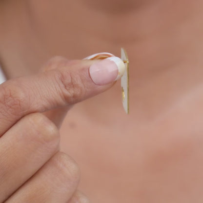 Golden Heart Aura Stud Earrings